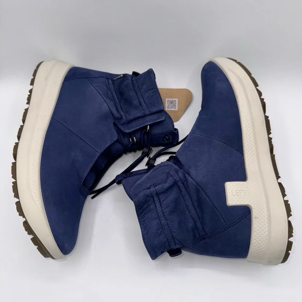 ECCO Solice Boots Women's Size 10 EU 41 Blue Waterproof‎ Leather